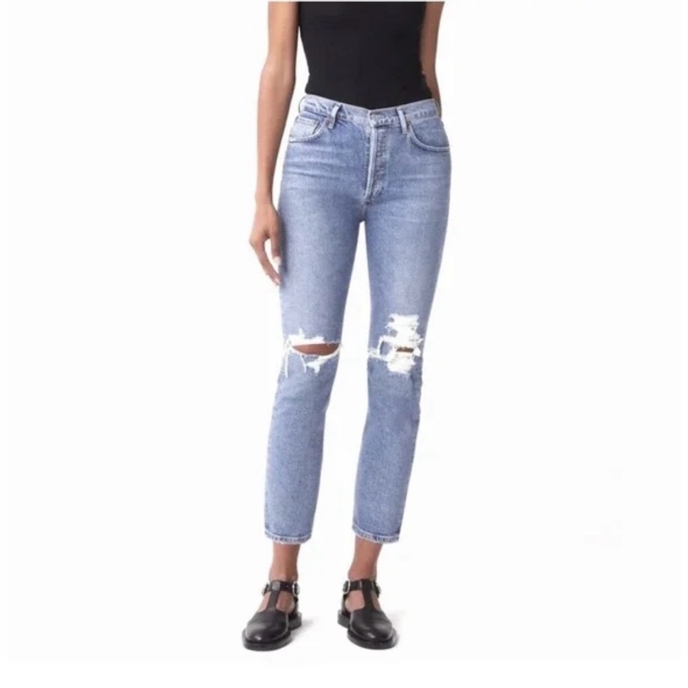 AGOLDE Riley High Rise Straight Crop Jeans. Size 26